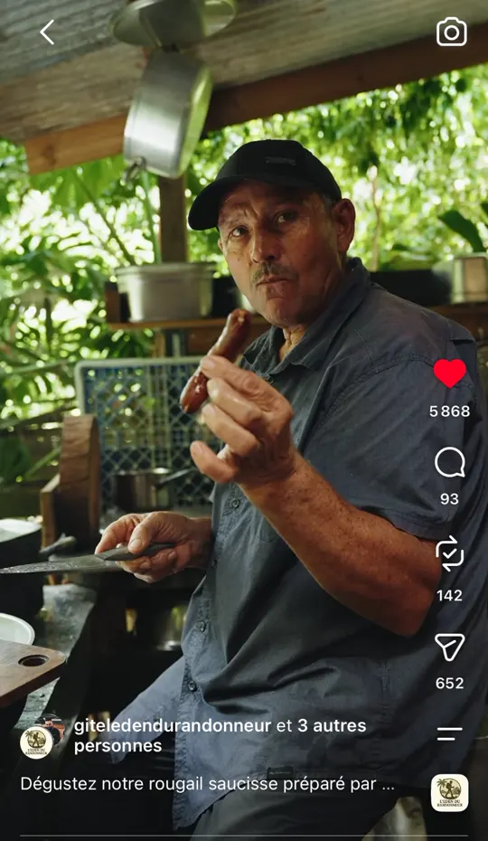 Reel Instagram réalisé pour Gîte Eden du Randonneur