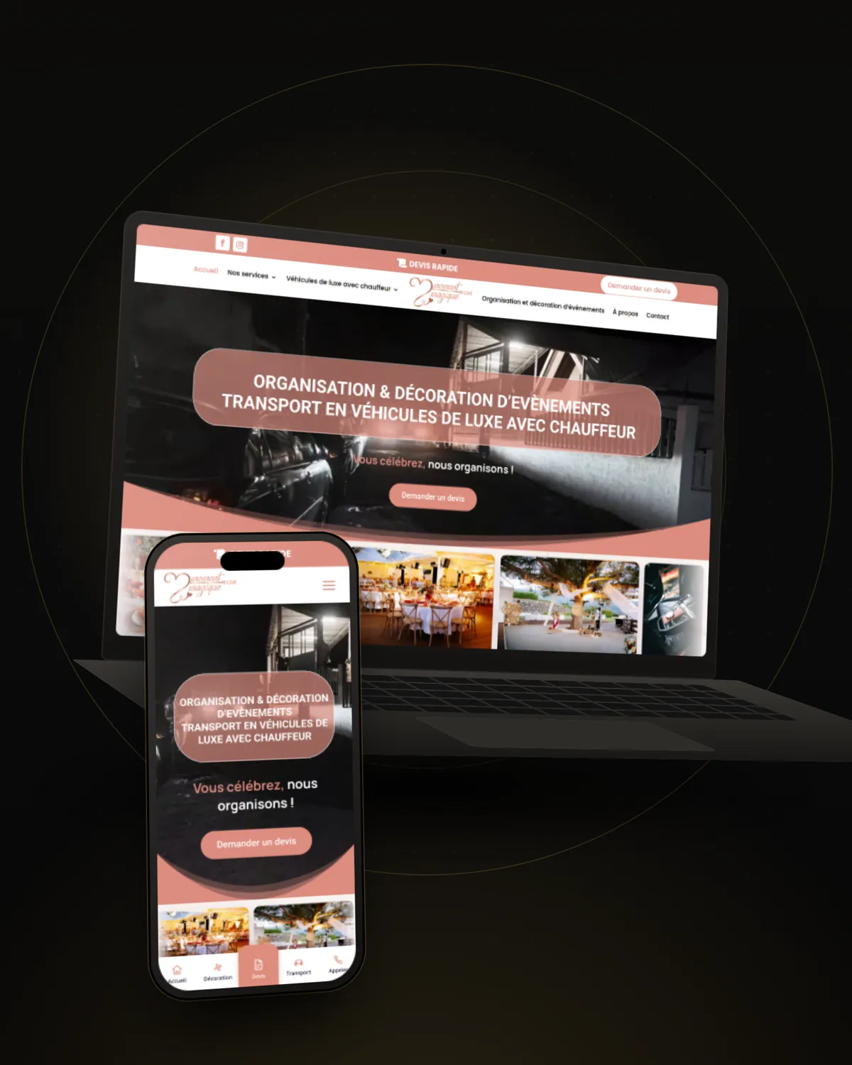 Mockup du site Moment Magic n Car