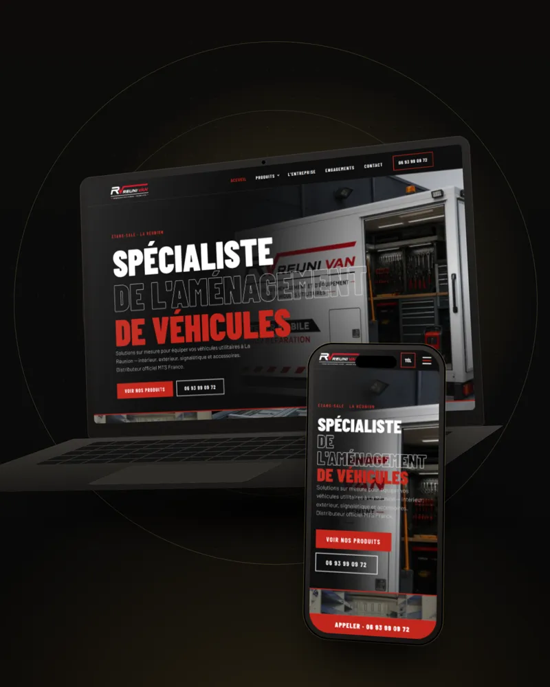 Mockup du site Reuni Van