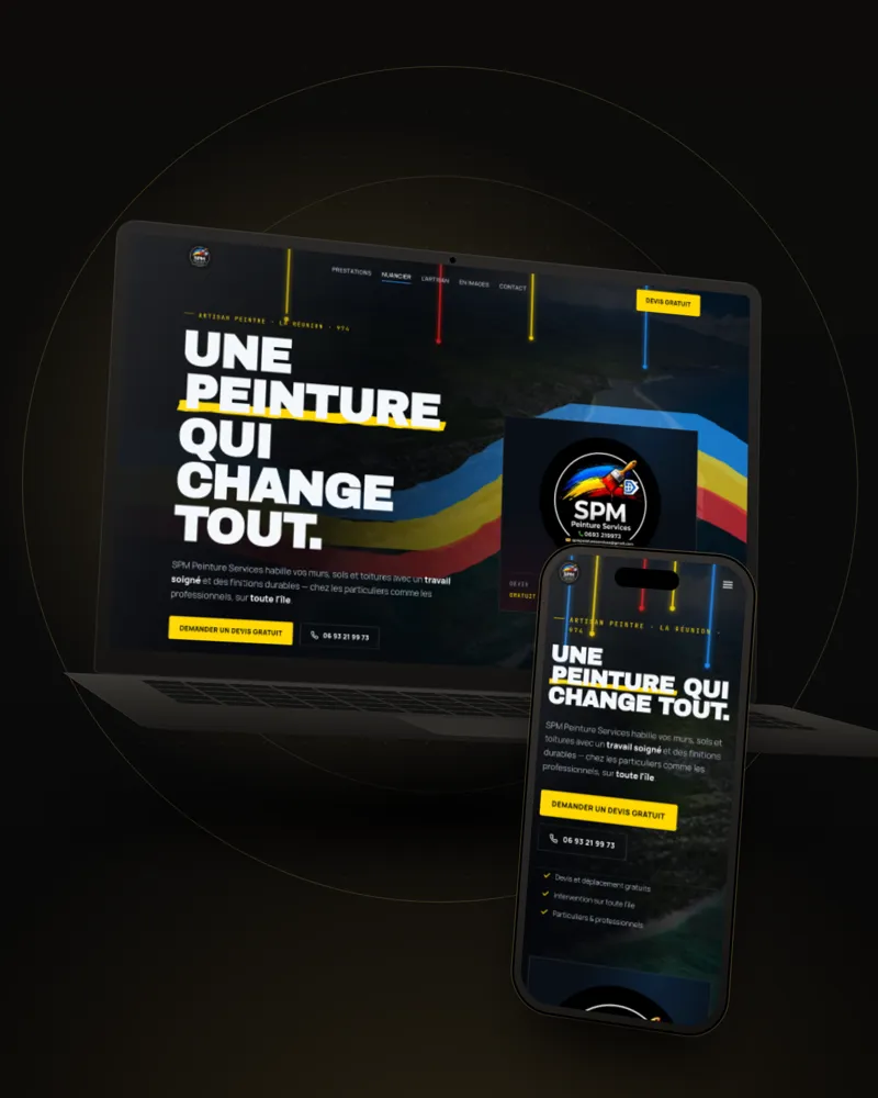 Mockup du site SPM Peinture