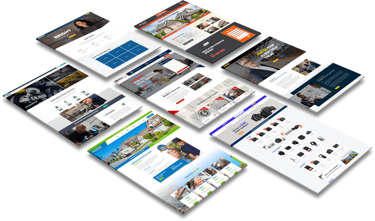page-mockups Création de site vitrine
